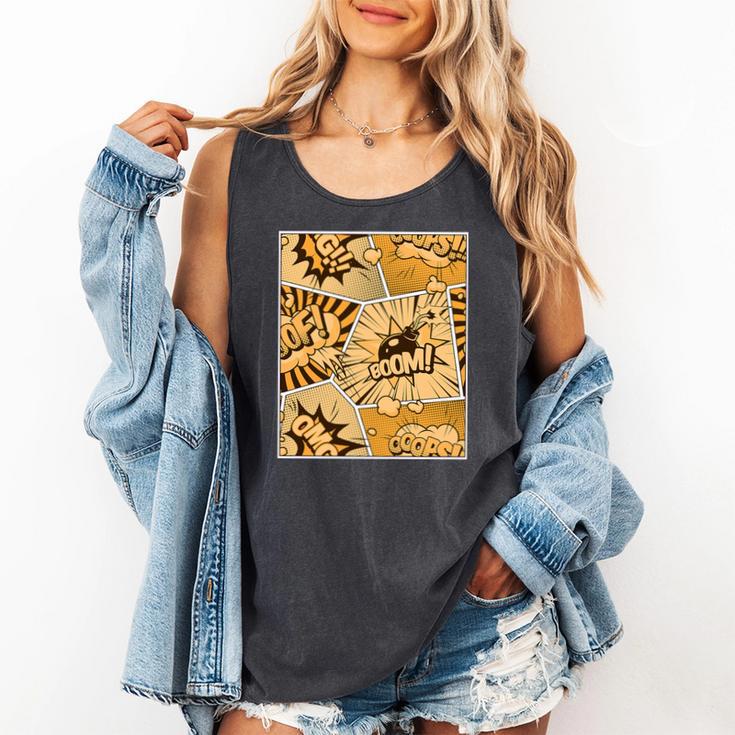 Orange Comic Book Orange Color Graphic Premium Tri-Blend Comfort Colors Tank Top
