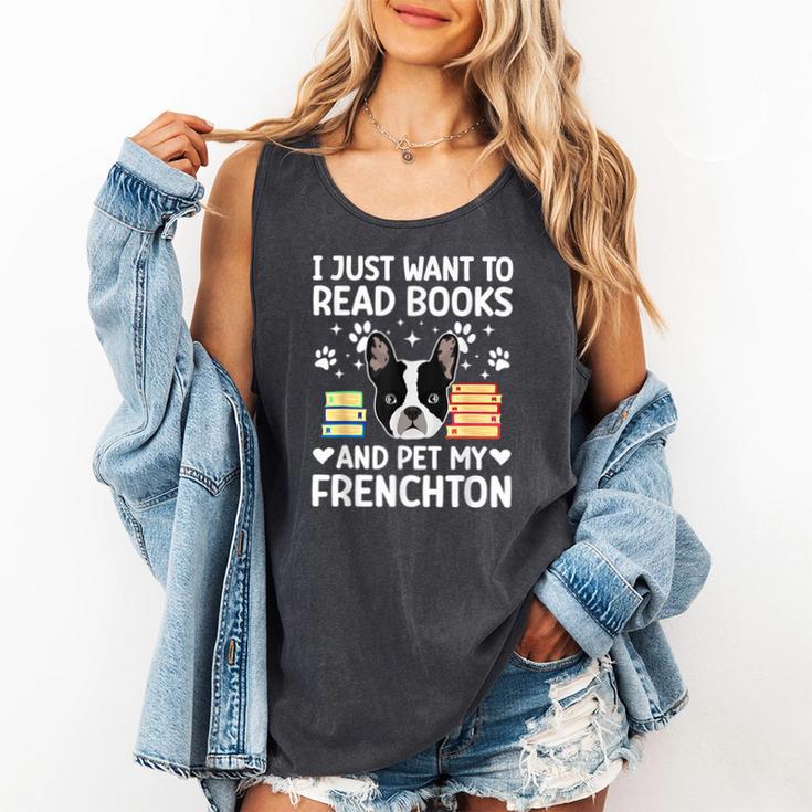 Read Books & Pet My Frenchton Owner Frenchton Lover Comfort Colors Tank Top