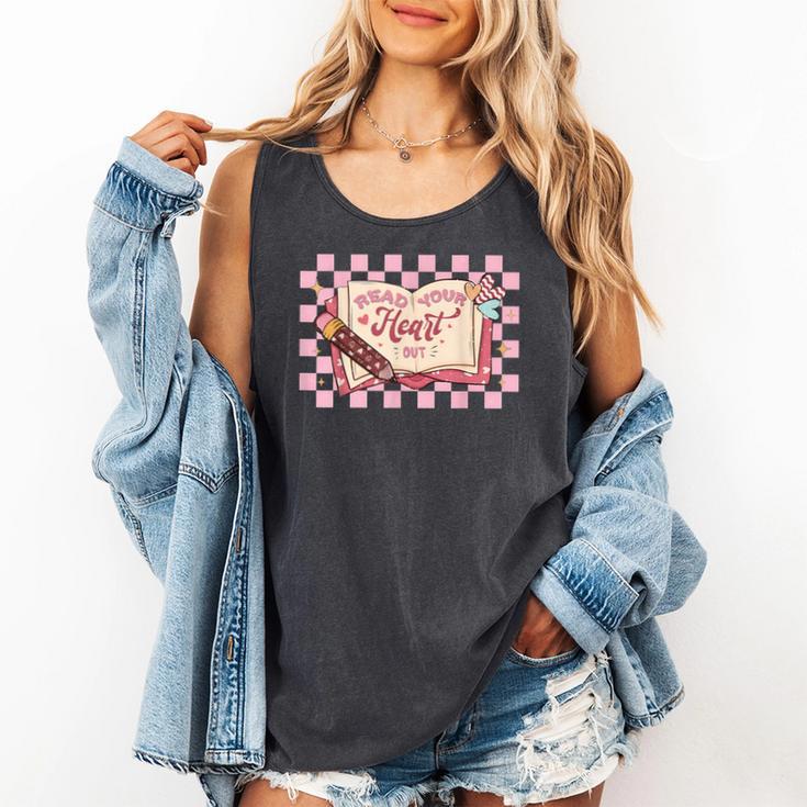Read Your Heart Out Valentine Reading Book Teacher Student Comfort Colors Tank Top Read Your Heart Out Valentine Reading Book Teacher Student Comfort Colors Tank Top
