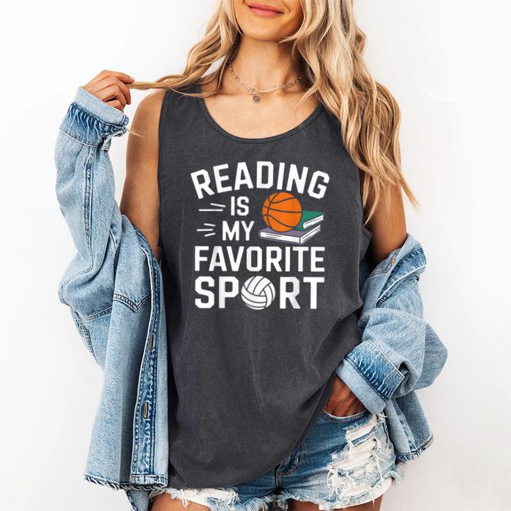 Reading Is My Favorite Sport Reading Book Lover Reader Comfort Colors Tank Top