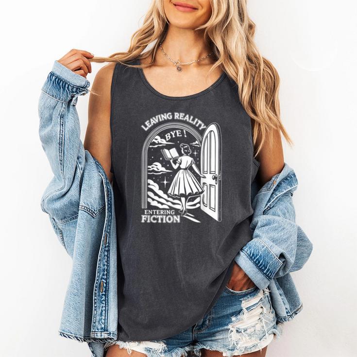 Retro Trendy Bookish Book Lover Reading Quotes Leaving Reality Entering Fiction -Adults Small Short Sleeve T-Shirt Comfort Colors Tank Top Retro Trendy Bookish Book Lover Reading Quotes Leaving Reality Entering Fiction -Adults Small Short Sleeve T-Shirt Comfort Colors Tank Top