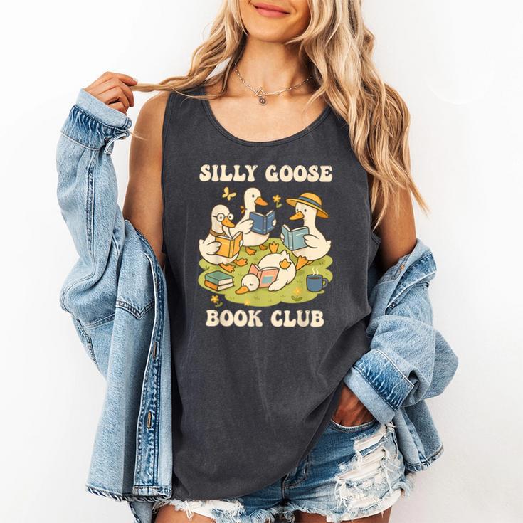 Silly-Goose Book Club Goose And Book Lovers Comfort Colors Tank Top Silly-Goose Book Club Goose And Book Lovers Comfort Colors Tank Top