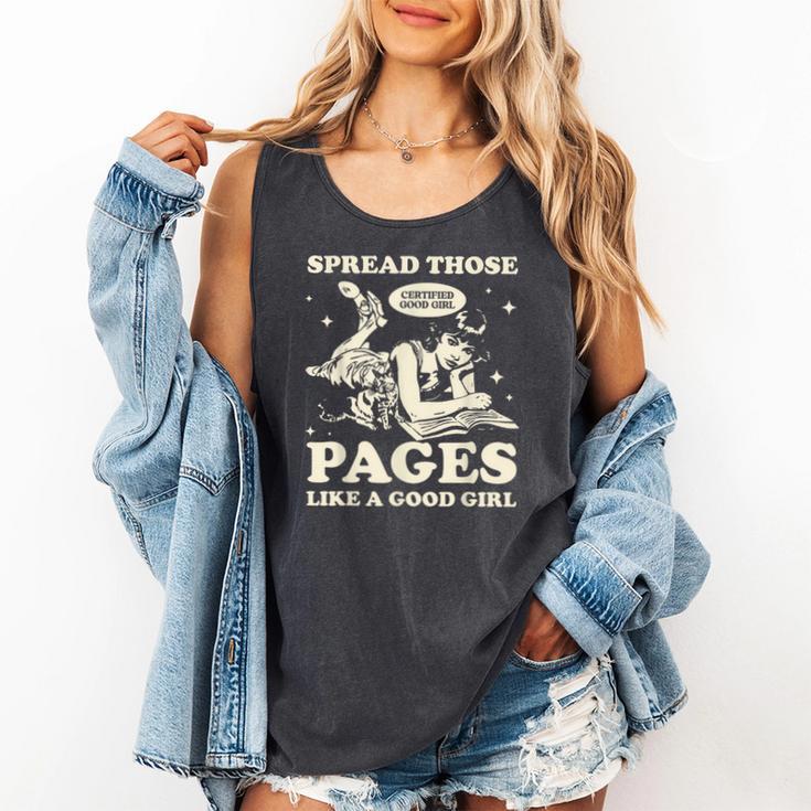 Spread Those Pages Like A Good Girl Shirt Smutty Spicy Book Comfort Colors Tank Top