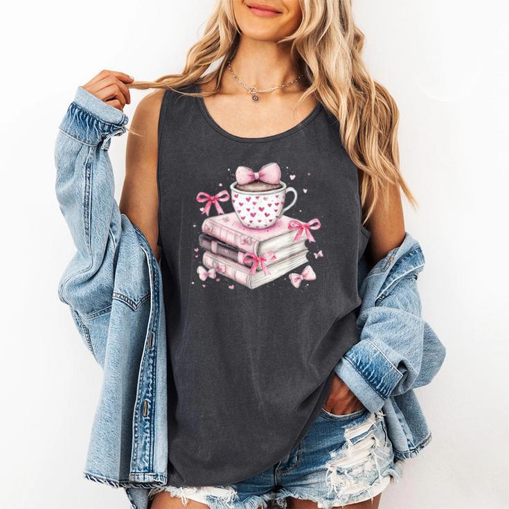 Teacher Valentine's Day All Booked For Valentines Reading Comfort Colors Tank Top