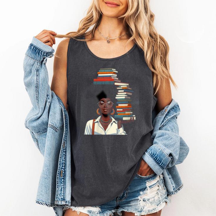 Women's Education Is Freedom Teacher Books Black History Month Comfort Colors Tank Top