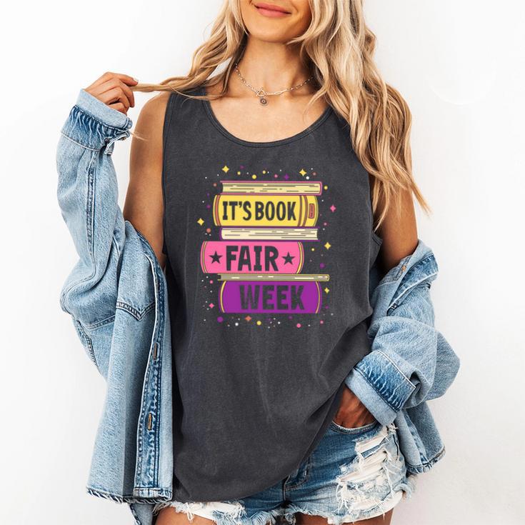 Book Fair Bookworm Library Its Book Fair Week Comfort Colors Tank Top