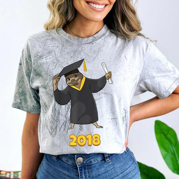 2018 Graduation Shirts Sloth Lovers For Women Teens Comfort Color Blast T-Shirt