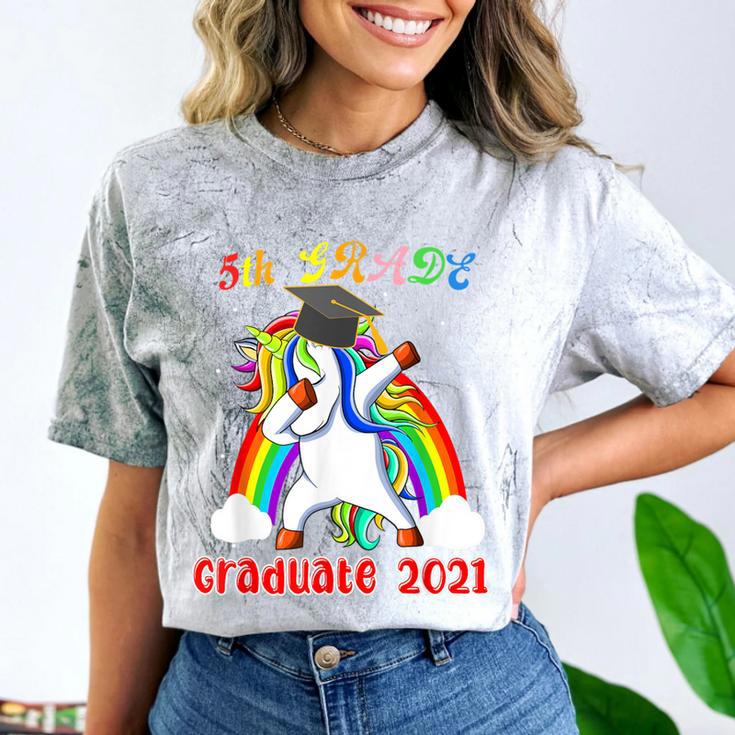 5th Grade Graduate Class 2021 Dabbing Unicorn Graduation Comfort Color Blast T-Shirt