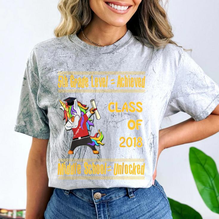 5th Grade Graduation Shirt Dabbing Unicorn Boys Class 2018 Comfort Color Blast T-Shirt
