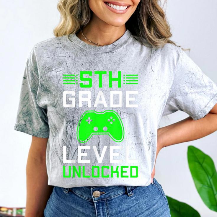 5th Grade Level Unlocked Back To School Gamer Graduation Comfort Color Blast T-Shirt