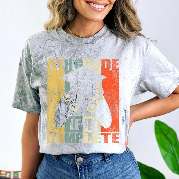 8th Grade Level Complete Gamer Class Of 2024 Graduation Comfort Color Blast T-Shirt