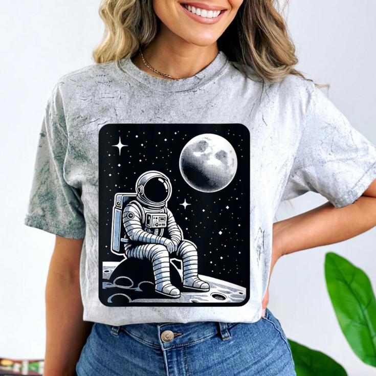 Aesthetic Spaceman Astronaut On The Moon Space Introvert Comfort Color Blast T-Shirt