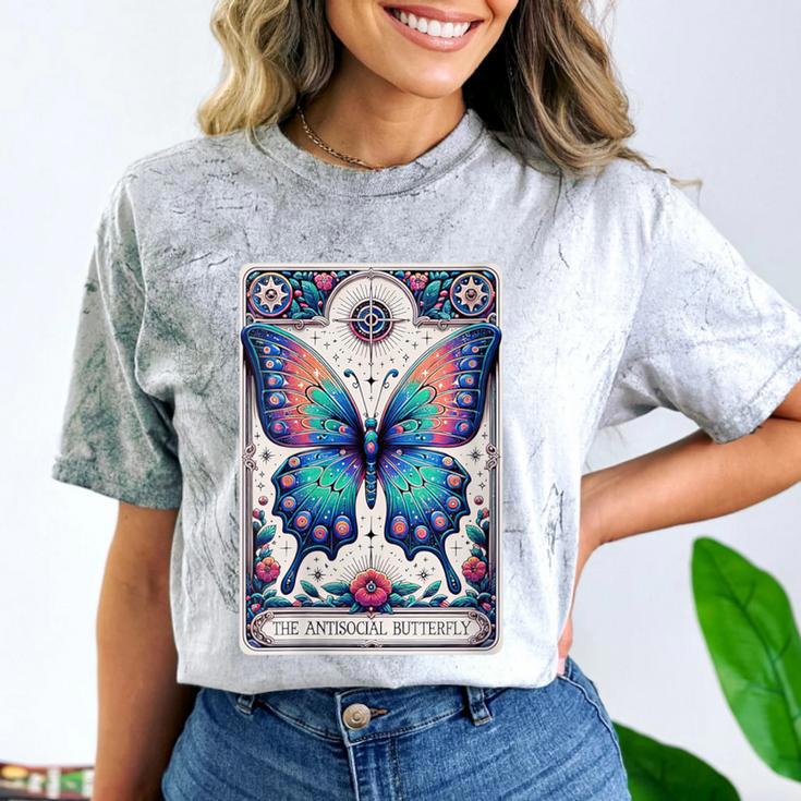 Antisocial Butterfly Introvert Distressed Comfort Color Blast T-Shirt
