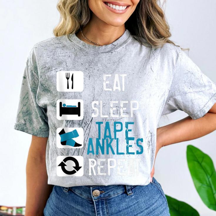 Athletic Trainer Eat Sleep Tape Ankles Graduation Comfort Color Blast T-Shirt