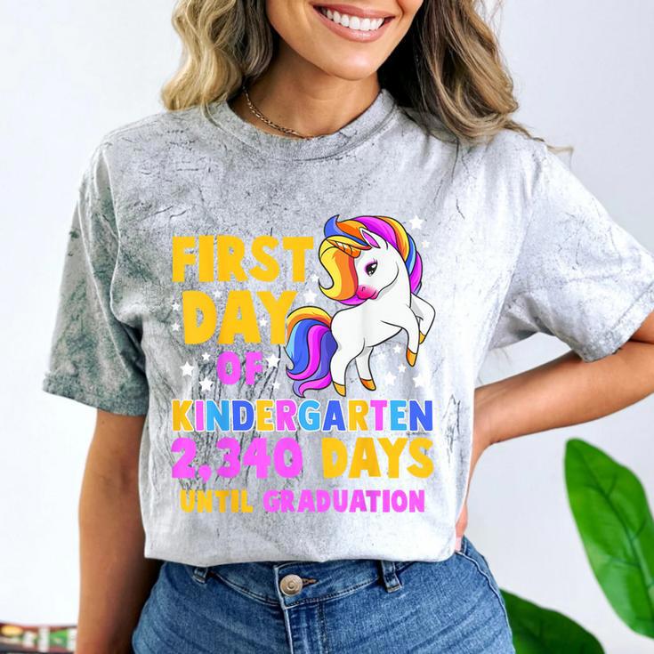 Back To School First Day Of Kindergarten Graduation Unicorn Comfort Color Blast T-Shirt
