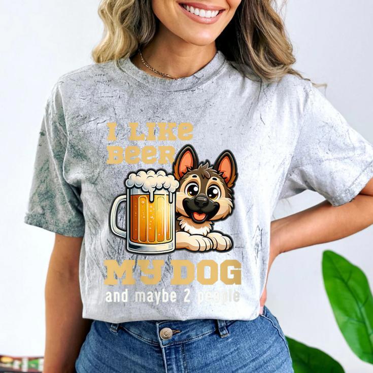 I Like Beer My Dog And Maybe 2 People Introvert Pun Comfort Color Blast T-Shirt