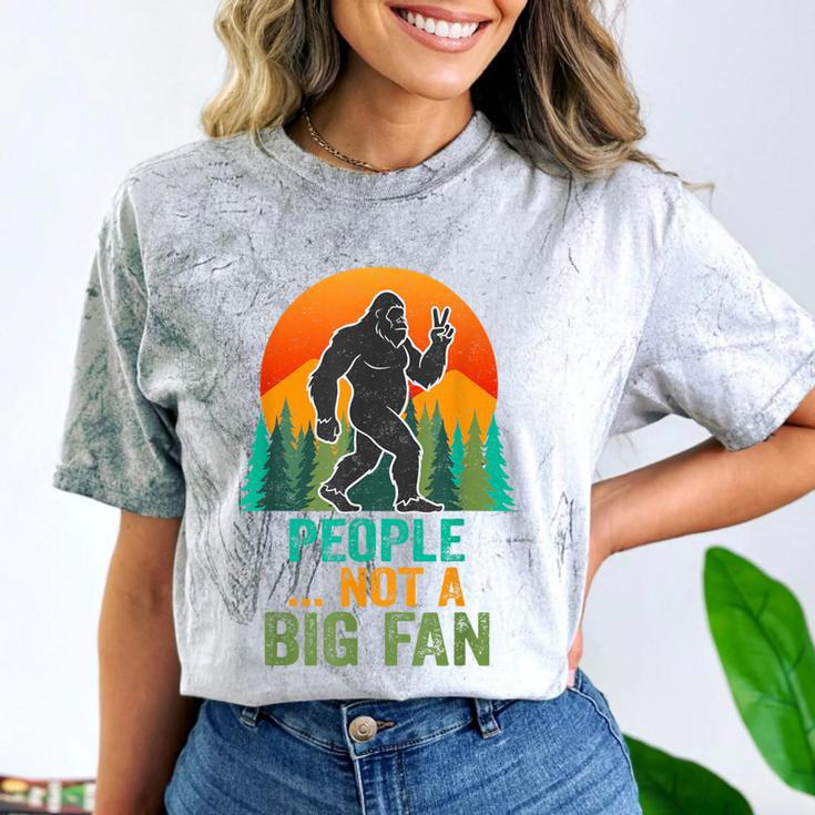 Bigfoot Introvert People Not A Big Fan Retro Sasquatch Comfort Color Blast T-Shirt
