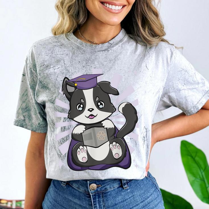 Border Collie Dog Lover Cute Anime School Graduation Men Women Kids Comfort Color Blast T-Shirt