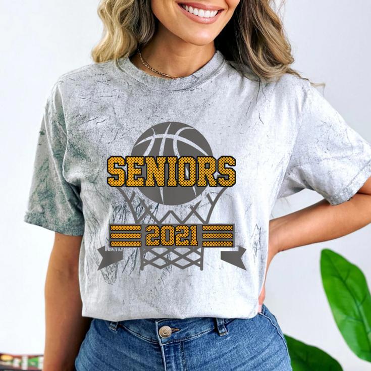 Boys Basketball Senior Class Of 2021 Teenage Graduation Comfort Color Blast T-Shirt