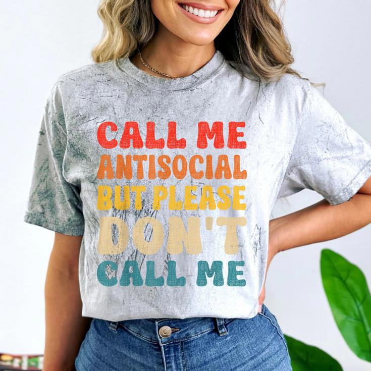 Call Me Antisocial But Please Don't Call Me Introvert Comfort Color Blast T-Shirt
