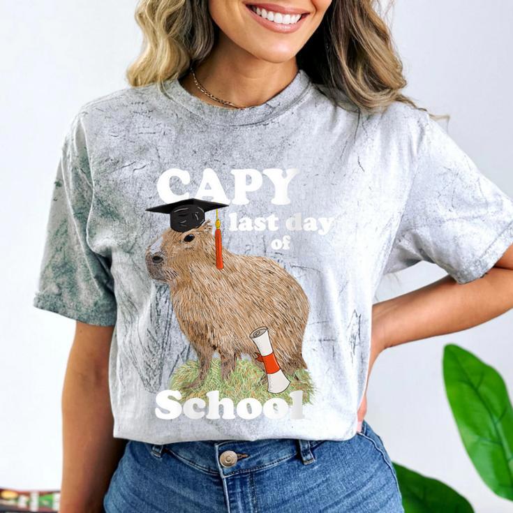 Capy Last Day Of School Capybara Graduation Quote Comfort Color Blast T-Shirt