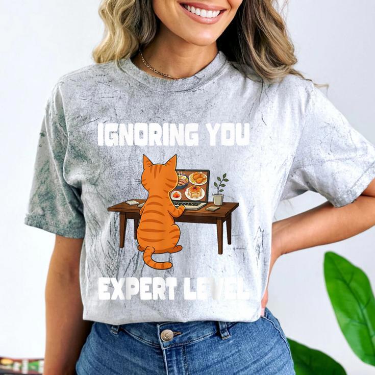 Cat Ignoring You Expert Level Orange Tabby Introvert Comfort Color Blast T-Shirt