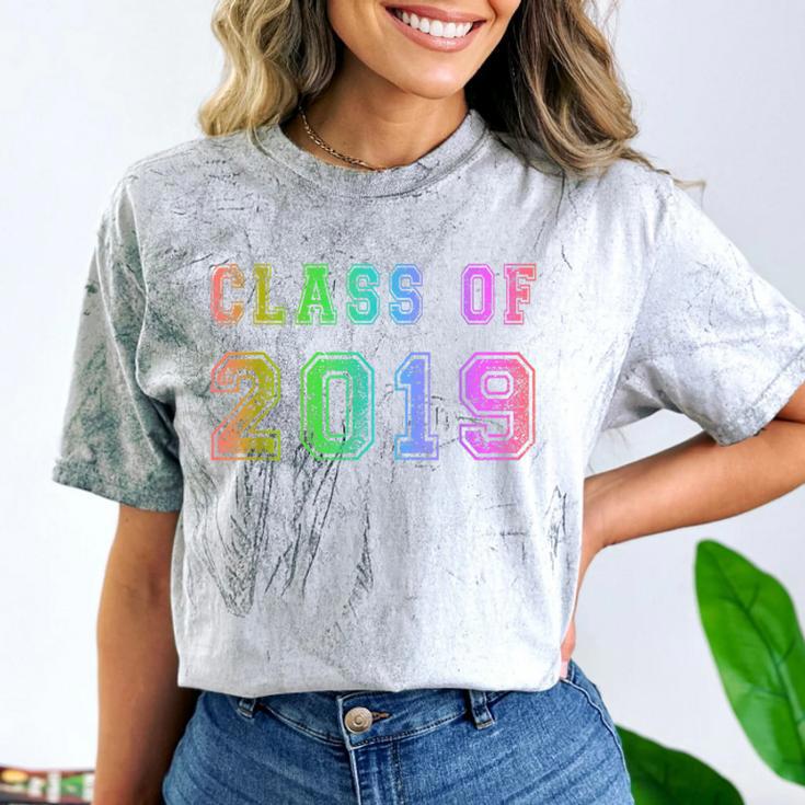 Class Of 2019 High School Graduation Date Graduate Comfort Color Blast T-Shirt