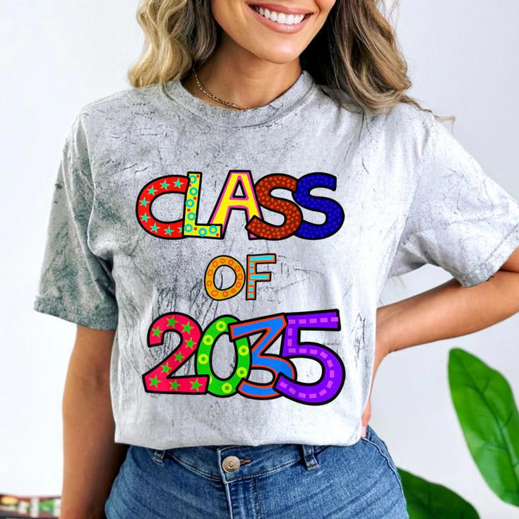 Class Of 2035 Grow With Me Kindergarten Graduation Comfort Color Blast T-Shirt
