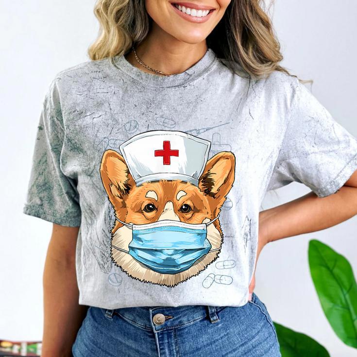 Corgi Dog Nurse RN Nursing School Graduation Comfort Color Blast T-Shirt