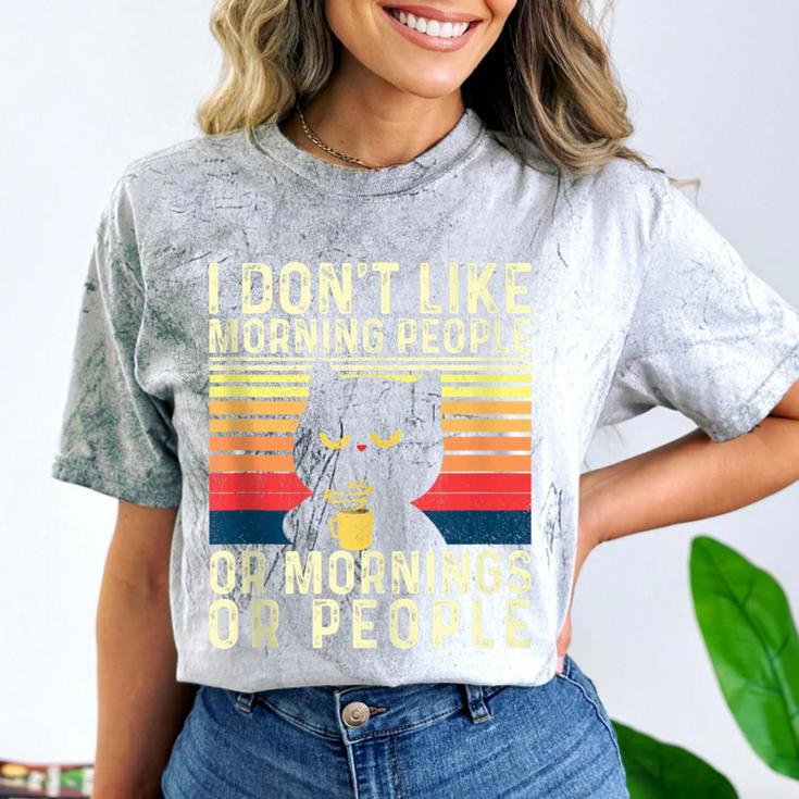 I Don't Like Morning People Introvert Introverted Antisocial Comfort Color Blast T-Shirt