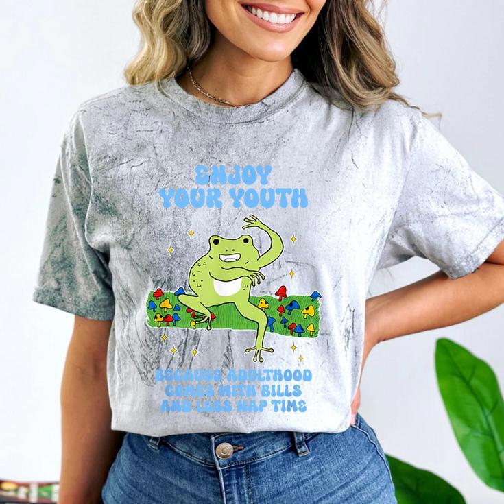 Enjoy Adulthood Comes With Bills Nostalgia Regret Comfort Color Blast T-Shirt