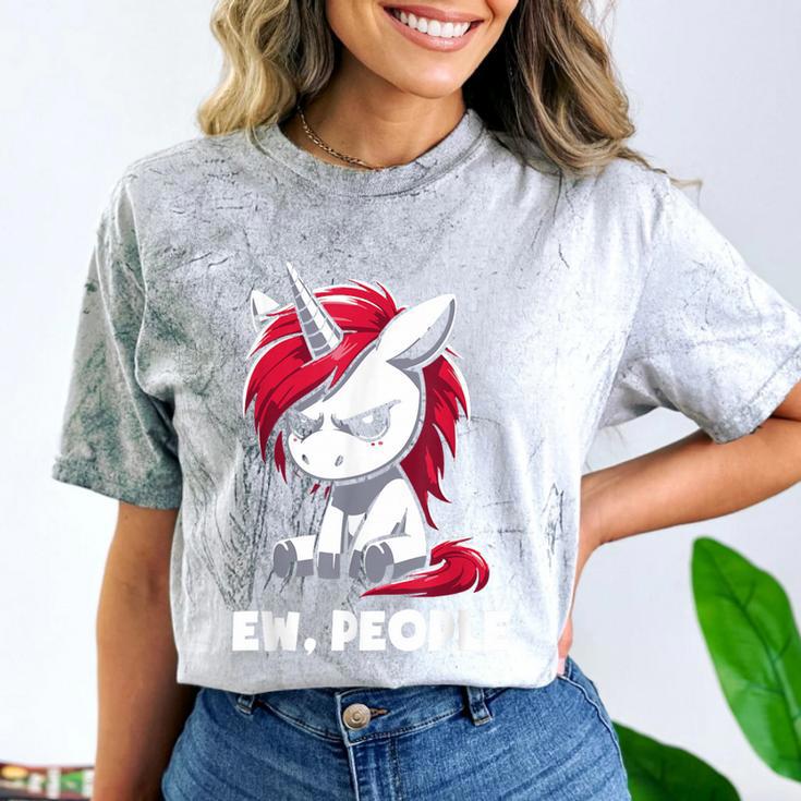 Ew People Unicorn Sarcastic Humor Introvert Comfort Color Blast T-Shirt