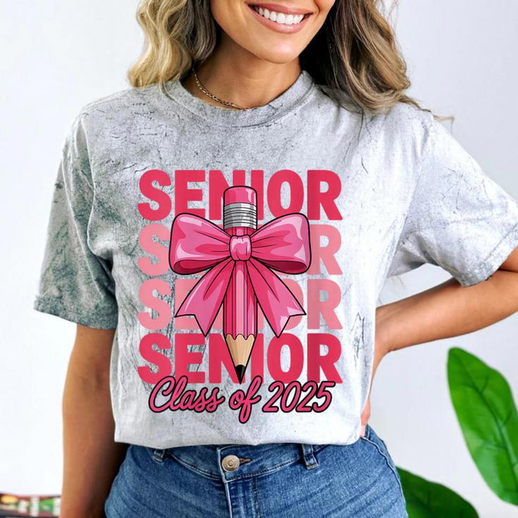 Graduate 2025 For Senior 2025 Graduation Coquette Pink Bow Comfort Color Blast T-Shirt