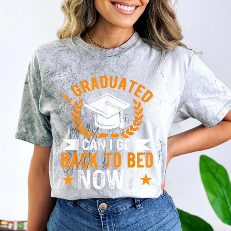I Graduated Can I Go Back To Bed Now Graduation Comfort Color Blast T-Shirt
