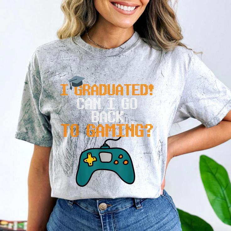 Graduation I Graduated Can I Go Back To Gaming Comfort Color Blast T-Shirt