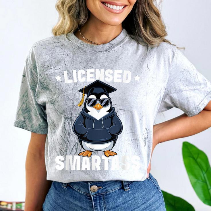 Graduation Penguin Licensed Smartass Graduate Comfort Color Blast T-Shirt