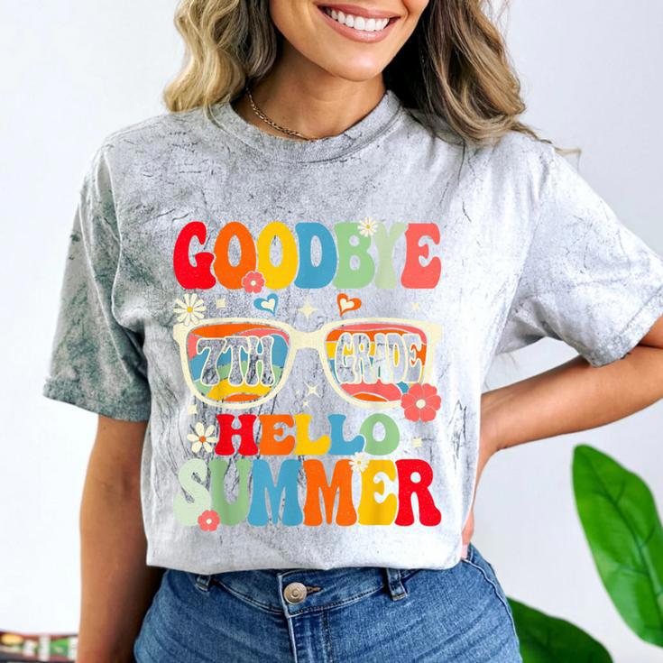 Groovy Goodbye 7th Grade Graduation Hello Summer Kids Comfort Color Blast T-Shirt