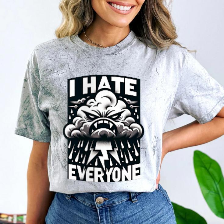 I Hate Everyone Introvert Anti-Social Dark Humor Comfort Color Blast T-Shirt