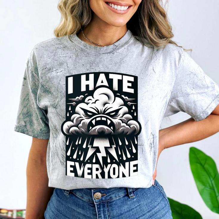 I Hate Everyone Introvert Anti-Social Dark Humor Comfort Color Blast T-Shirt
