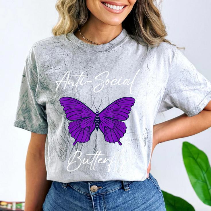 Introvert Antisocial Butterfly For Women Men Comfort Color Blast T-Shirt