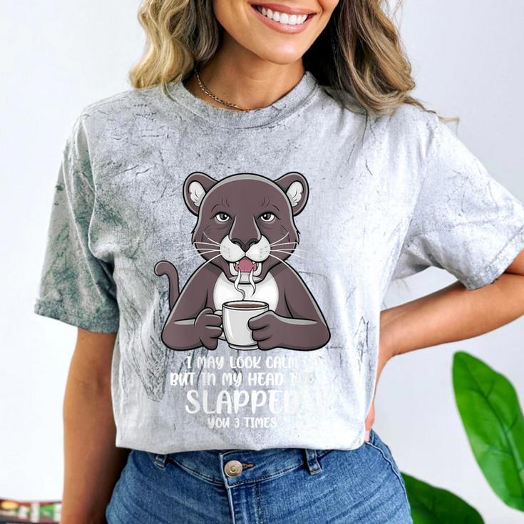 Introvert Panther And Coffee Lovers Comfort Color Blast T-Shirt