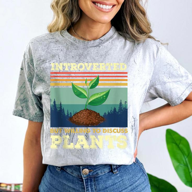 Introverted But Willing To Discuss Plants Comfort Color Blast T-Shirt