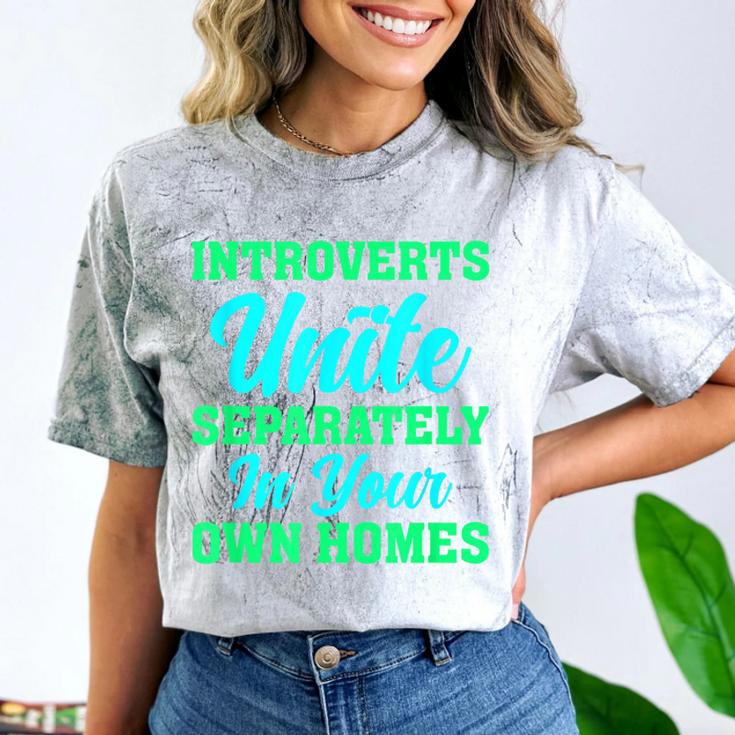 Introverts Unite Introvert Antisocial Sarcasm Anti Social Comfort Color Blast T-Shirt