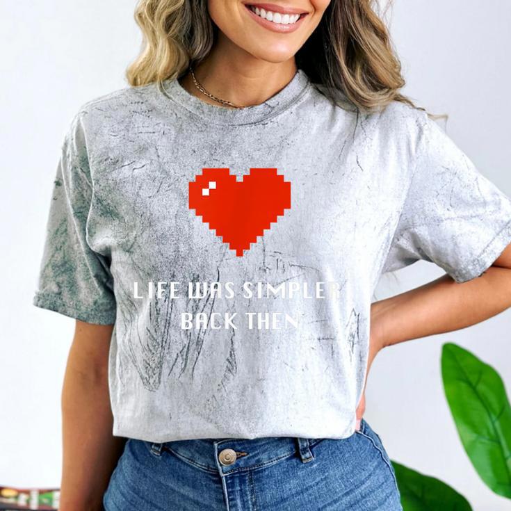 Life Was Simpler Back Then Nostalgia Retro Game Comfort Color Blast T-Shirt