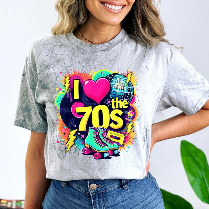 I Love The 70s Retro Cassette Roller Vinyl Nostalgia Vibes Comfort Color Blast T-Shirt