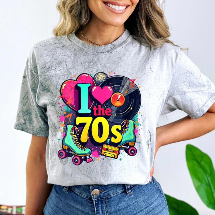 I Love The 70s Vintage Cassette Roller Vinyl Nostalgia 70s Comfort Color Blast T-Shirt