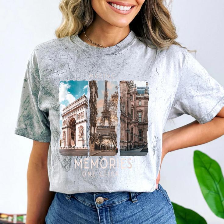 Making Memories In Paris Photo Nostalgia Travel Humor Comfort Color Blast T-Shirt