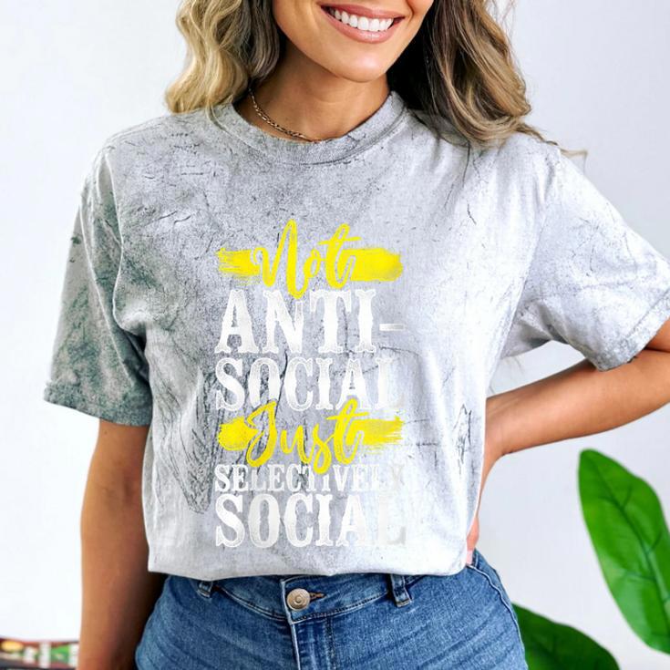 Not Anti Social Just Selectively Social Introvert Comfort Color Blast T-Shirt