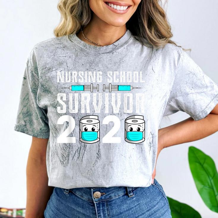 Nursing School Survivor Graduation Nurse RN 2020 Friend Comfort Color Blast T-Shirt