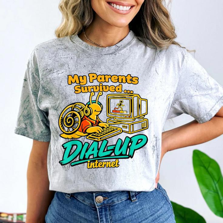 My Parents Survived Dial Up Internet Nostalgia 90s Comfort Color Blast T-Shirt